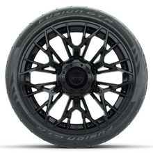 Load image into Gallery viewer, 15-Inch GTW STELLAR Matte Black Wheels with 22&quot; GTW Fusion Street Tires (Set of 4)