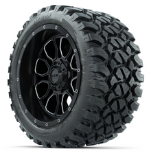 Load image into Gallery viewer, 14-Inch GTW Volt Machined &amp; Black Wheels with 23 Inch Nomad All-Terrain Tires Set of (4)