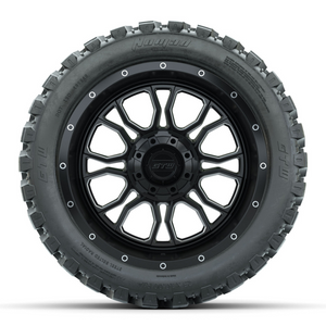 14-Inch GTW Volt Machined & Black Wheels with 23 Inch Nomad All-Terrain Tires Set of (4)