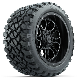 14-Inch GTW Volt Machined & Black Wheels with 23 Inch Nomad All-Terrain Tires Set of (4)