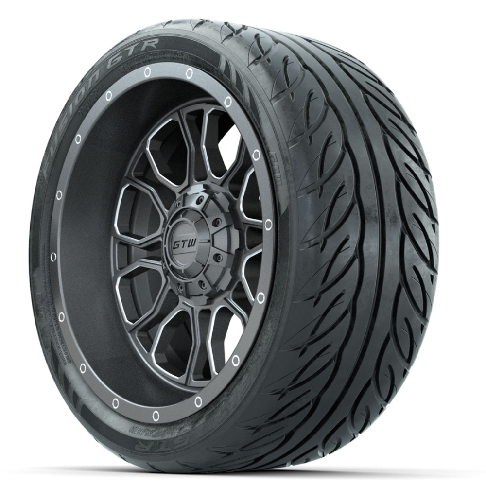 14-Inch GTW Volt Gunmetal Wheels with 205/40-R14 Inch Fusion Street Ti ...