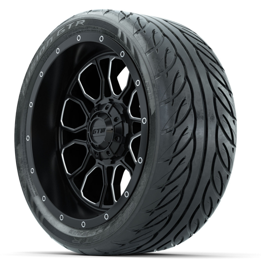 14-Inch GTW Volt Machined & Black Wheels with 205/40-R14 Inch GTR 