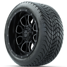 Load image into Gallery viewer, 14-Inch GTW Volt Machined &amp; Black Wheels with 225/30-14  Inch Mamba Street Tires Set of (4)