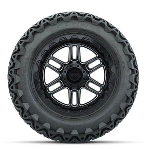 14-Inch GTW Titan Machined & Black Wheels with 23 Inch Predator All-Terrain Tires Set of (4)