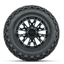 Load image into Gallery viewer, 14-Inch GTW Stellar Black Wheels with 23 Inch Predator All-Terrain Tires Set of (4)