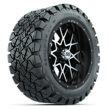 Load image into Gallery viewer, 14-inch GTW Matte Black and Machined Vortex Wheels with 22&quot; GTW Timberwolf All-Terrain Tires (Set of 4)