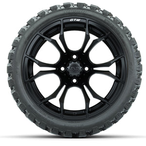 15" GTW Spyder Matte Black Wheels with GTW Nomad Off Road Tires (Set of 4)