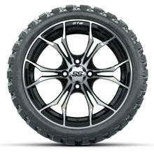 Load image into Gallery viewer, 15-Inch GTW Spyder Machined and Black Wheels with GTW Nomad Off Road Tires (Set of 4)