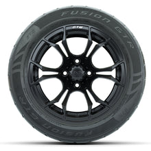 Load image into Gallery viewer, 14-inch GTW Matte Black Spyder Wheels with 255/45-R14 Fusion GTR Street Tires Set of (4)