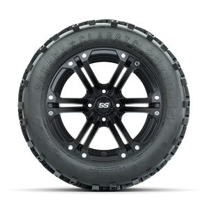 14-inch GTW Matte Black Specter Wheels with 23" Sahara Classic All-Terrain Tires (Set of 4)