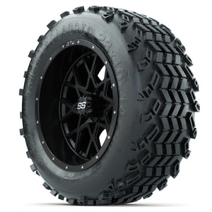14-inch GTW Machined and Black Vortex Wheels with 23x10-14 Sahara Classic All-Terrain Tires (Set of 4)