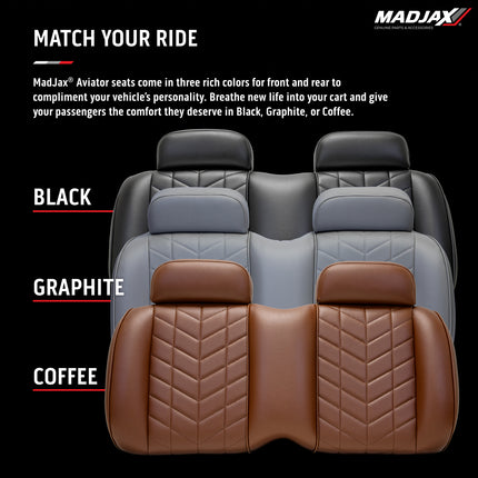 MadJax Aviator Club Car Precedent/Tempo/Onward Front Seat Cushions (Years 2012-Up)