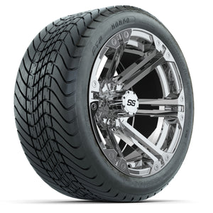 14-inch GTW Specter Wheels / Chrome Finish with 225/30-14 Mamba Street Tires (Set of 4)
