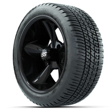 Load image into Gallery viewer, 14-inch GTW Godfather Wheels / Black Finish with 205/30-14 Fusion Street Tires Set of (4)