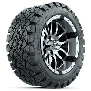 14-inch GTW Machined and Black Diesel Wheels with 22x10-14 GTW Timberwolf All-Terrain Tires (Set of 4)