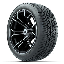 Load image into Gallery viewer, 14-inch GTW Spyder Wheels / Machined &amp; Black Finish with 205/30-14 Fusion Street Tires Set of (4)