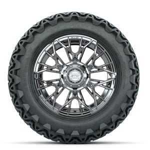 14-Inch GTW Stellar Chrome Wheels with 23 Inch Predator All-Terrain Tires Set of (4)