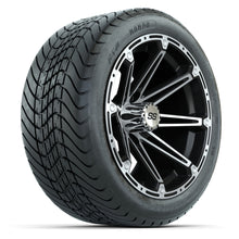 Load image into Gallery viewer, 14-inch GTW Element Wheels / Machined Silver &amp; Black Finish with 225/30-14 Mamba Street Tires Set of (4)