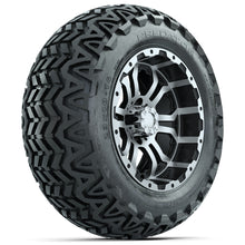 Load image into Gallery viewer, 14-inch GTW Machined and Black Omega Wheels with 23&quot; GTW Predator All-Terrain Tires (Set of 4)