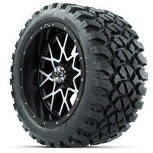 Load image into Gallery viewer, 14-inch GTW Machined and Black Vortex Wheels with 23x10-14 GTW Nomad All-Terrain Tires (Set of 4)
