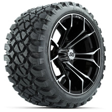 Load image into Gallery viewer, 15-Inch GTW Spyder Machined and Black Wheels with GTW Nomad Off Road Tires (Set of 4)