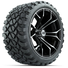 Load image into Gallery viewer, 15&quot; GTW Spyder Machined and Black Wheels with GTW Nomad Off Road Tires (Set of 4)