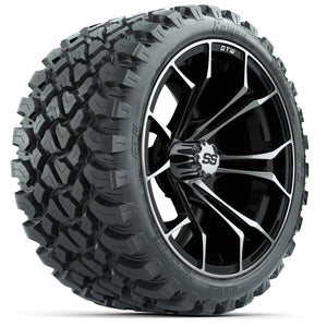 15" GTW Spyder Machined and Black Wheels with GTW Nomad Off Road Tires (Set of 4)