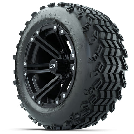 14-inch GTW Matte Black Specter Wheels with 23" Sahara Classic All-Terrain Tires (Set of 4)