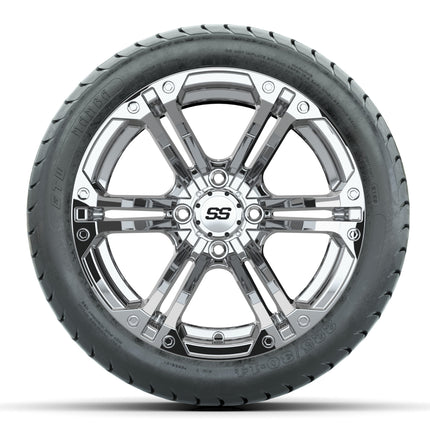14-inch GTW Specter Wheels / Chrome Finish with 225/30-14 Mamba Street Tires (Set of 4)
