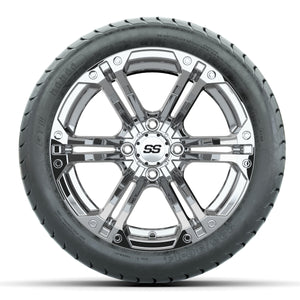 14-inch GTW Specter Wheels / Chrome Finish with 225/30-14 Mamba Street Tires (Set of 4)