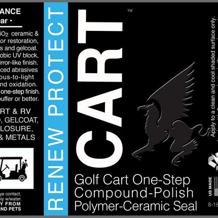 GOLF CART - Ceramic-Hybrid Compound, Polish, Sealer ONE-STEP for Golf Carts