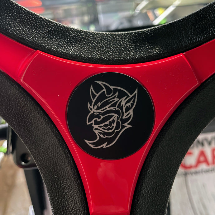 Golf Cart Steering Wheel Cap - Devil