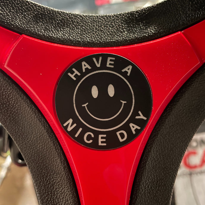 Golf Cart Steering Wheel Cap - Have a Nice Day