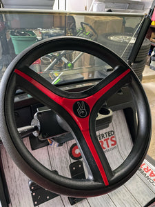 Golf Cart Steering Wheel Cap - Peace Fingers