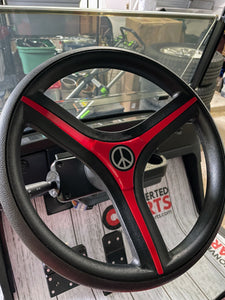 Golf Cart Steering Wheel Cap - Peace Sign