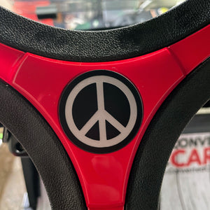 Golf Cart Steering Wheel Cap - Peace Sign