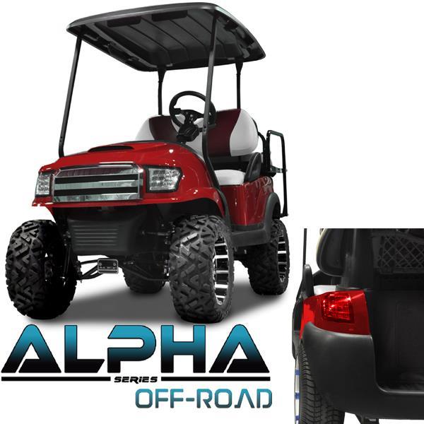 Club Car Precedent, Onward, Tempo ALPHA Red Off-Road Body Kit with Ultimate Plus Light Kit (Fits 2004-Up)