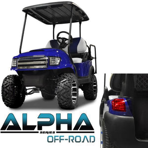 Club Car Precedent, Onward, Tempo ALPHA Blue Off-Road Body Kit with Ultimate Plus Light Kit (Fits 2004-Up)