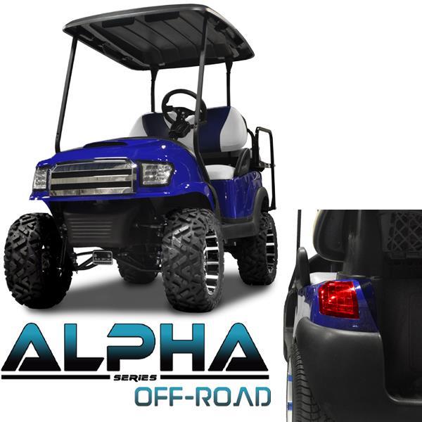 Club Car Precedent, Onward, Tempo ALPHA Blue Off-Road Body Kit with Ultimate Plus Light Kit (Fits 2004-Up)