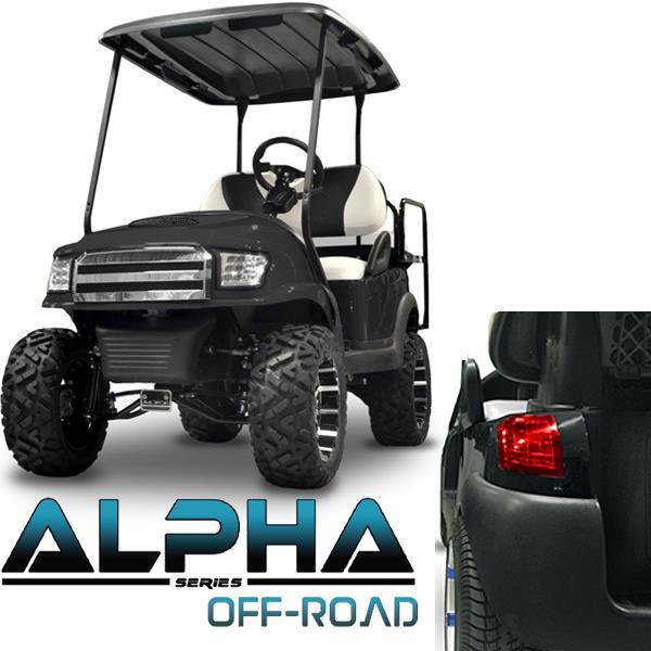 Club Car Precedent, Onward, Tempo ALPHA Black Off-Road Body Kit with Ultimate Plus Light Kit (Fits 2004-Up)