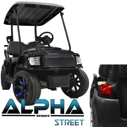 Club Car Precedent, Onward, Tempo ALPHA Black Street Body Kit with Ultimate Plus Light Kit (Fits 2004-Up)
