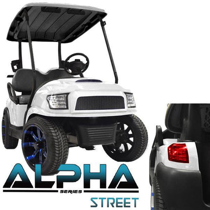 Club Car Precedent, Onward, Tempo ALPHA White Street Body Kit with Ultimate Plus Light Kit (Fits 2004-Up)