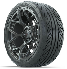 Load image into Gallery viewer, 15&quot; MadJax Flow Form Evolution Gunmetal Wheels with GTW Fusion GTR Street Tires (Set of 4)