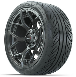 15" MadJax Flow Form Evolution Gunmetal Wheels with GTW Fusion GTR Street Tires (Set of 4)
