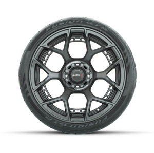 15" MadJax Flow Form Evolution Gunmetal Wheels with GTW Fusion GTR Street Tires (Set of 4)