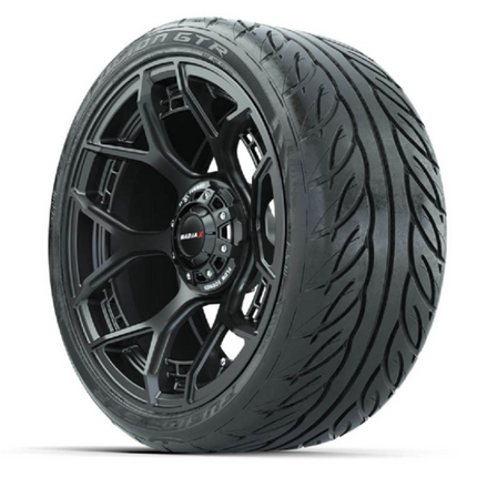 15-Inch MadJax Flow Form Evolution Matte Black Wheels with GTW Fusion GTR Street Tires (Set of 4)
