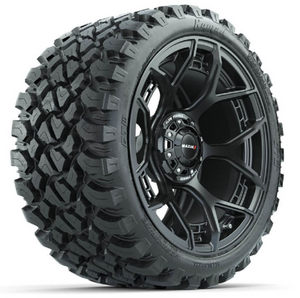 15-Inch MadJax Flow Form Evolution Matte Black Wheels with GTW Nomad Off Road Tires (International, TWO)