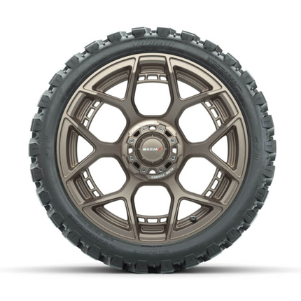 15-Inch MadJax Flow Form Evolution Matte Bronze Wheels with GTW Nomad Off Road Tires (Set of 4)