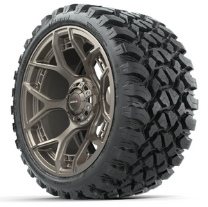 15" MadJax Flow Form Evolution Matte Bronze Wheels with GTW Nomad Off Road Tires (Set of 4)