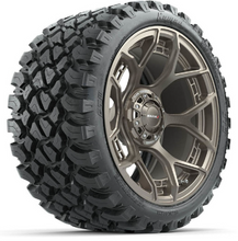 Load image into Gallery viewer, 15-Inch MadJax Flow Form Evolution Matte Bronze Wheels with GTW Nomad Off Road Tires (Set of 4)